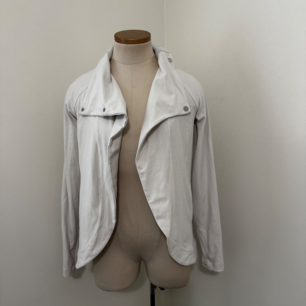 Lululemon 2 Rulu Rally Wrap Cardigan Ocean Mist Off White Athleisure